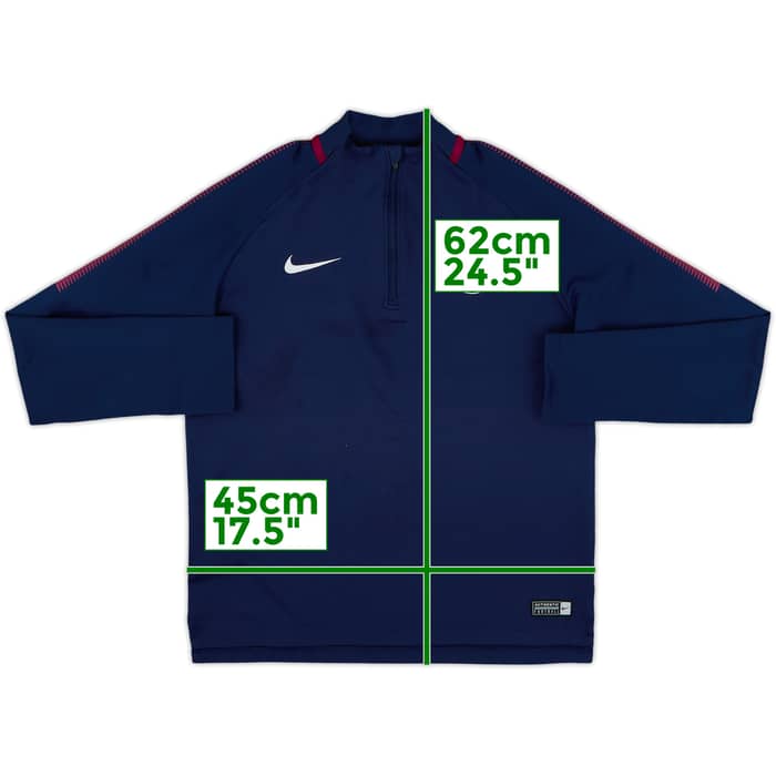 2017-18 Manchester City Nike 1/4 Zip Dill Top - 6/10 - (L.Boys)