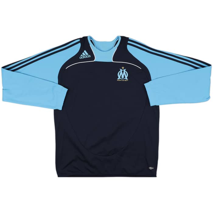 2008-09 Olympique Marseille adidas Sweat Top - 9/10 - (L)