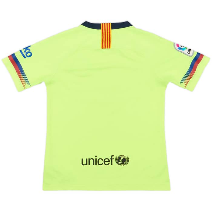 2018-19 Barcelona Away Shirt - 7/10 - (M.Boys)