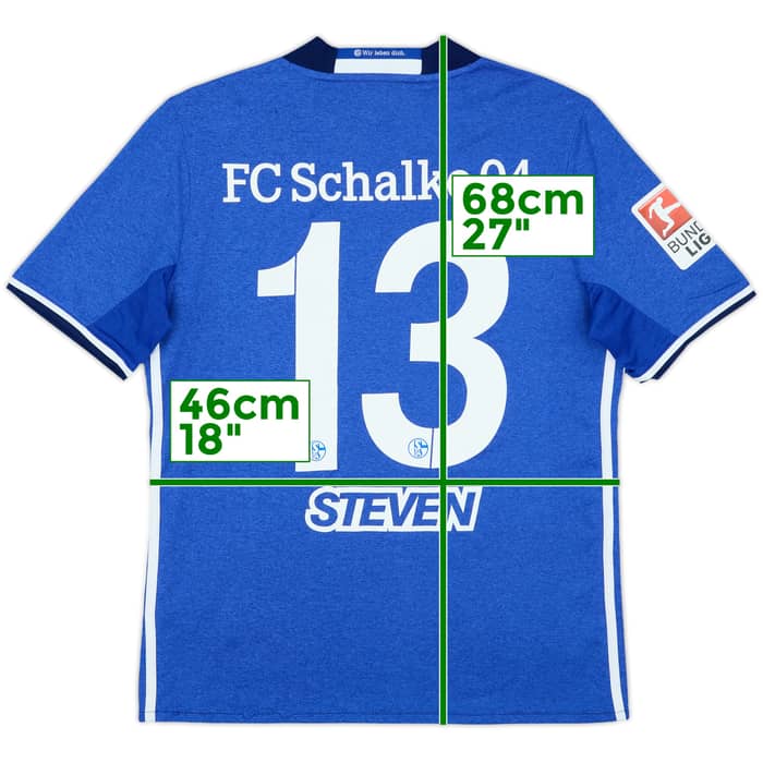 2017-18 Schalke Home Shirt Steven #13 - 7/10 - (XL.Boys)