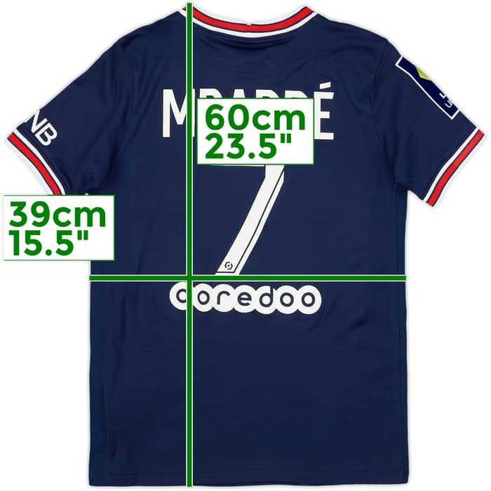 2021-22 Paris Saint-Germain Home Shirt Mbappe #7 - 8/10 - (M.Boys)