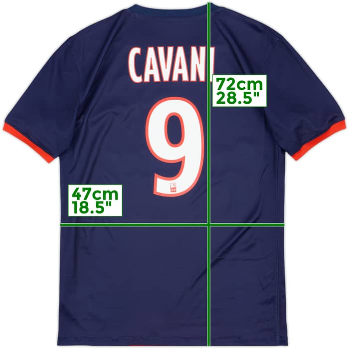 2013-14 Paris Saint-Germain Home Shirt Cavani #9 - 7/10 - (S)