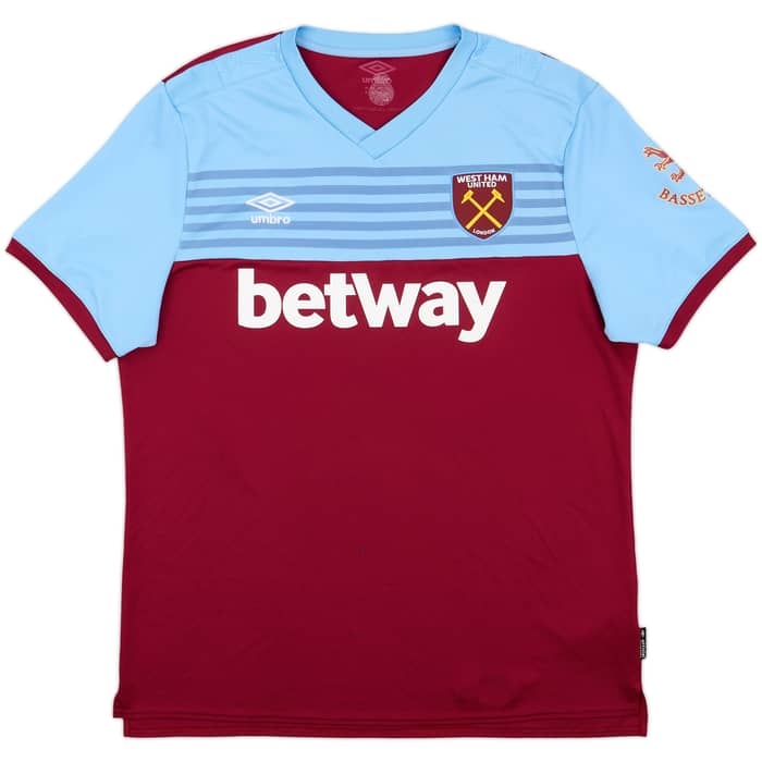 2019-20 West Ham Home Shirt Noble #16 - 8/10 - (XL)