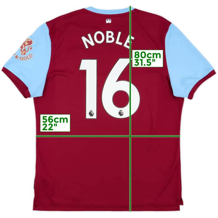 2019-20 West Ham Home Shirt Noble #16 - 8/10 - (XL)