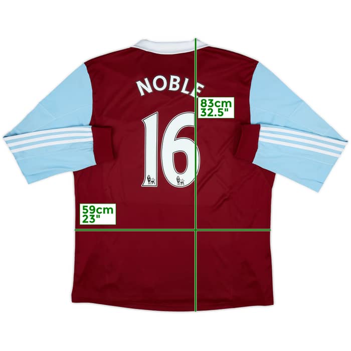 2013-14 West Ham Home L/S Shirt Noble #16 - 8/10 - (XXL)