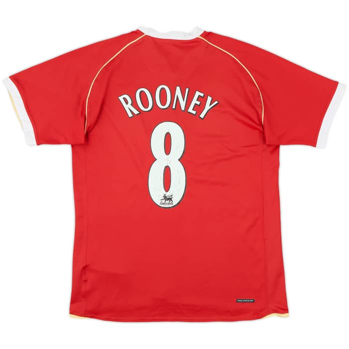 2006-07 Manchester United Home Shirt Rooney #8 - 6/10 - (M)