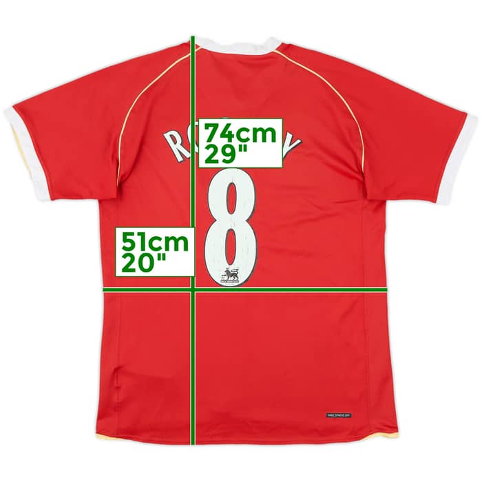 2006-07 Manchester United Home Shirt Rooney #8 - 6/10 - (M)