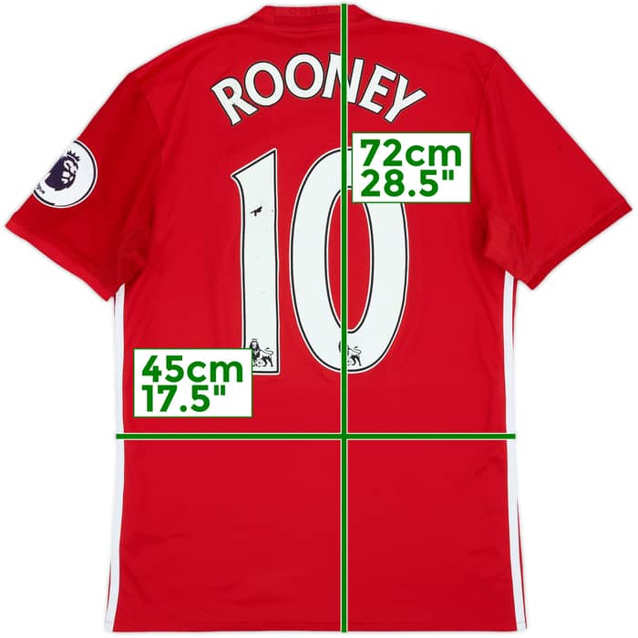 2016-17 Manchester United Home Shirt Rooney #10 - 5/10 - (S)