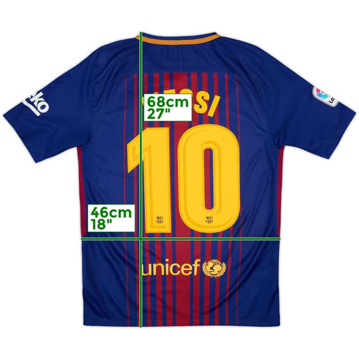 2017-18 Barcelona Home Shirt Messi #10 - 10/10 - (S)