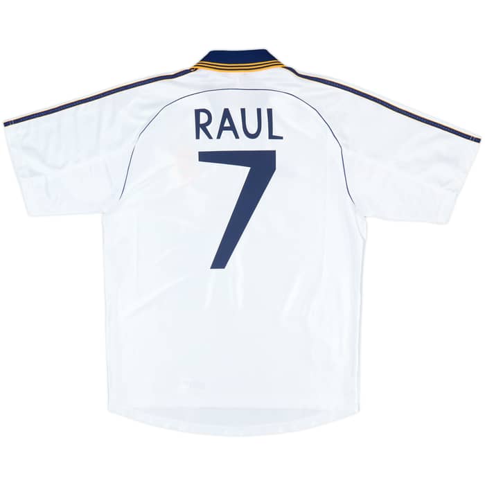 1998-00 Real Madrid Home Shirt Raul #7 - 10/10 - (M)
