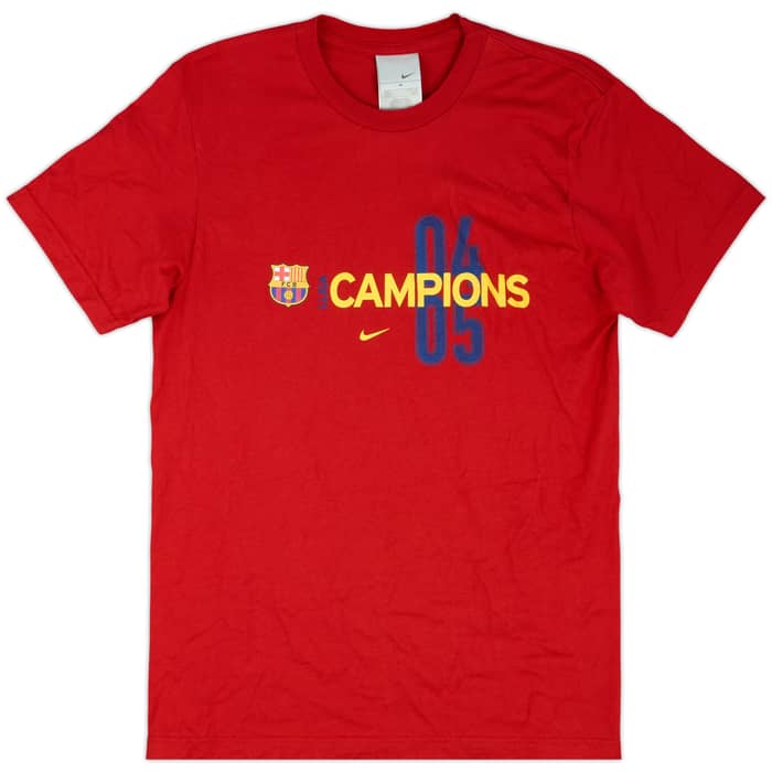 2004-05 Barcelona Nike Champions Cotton Tee - 8/10 - (M)