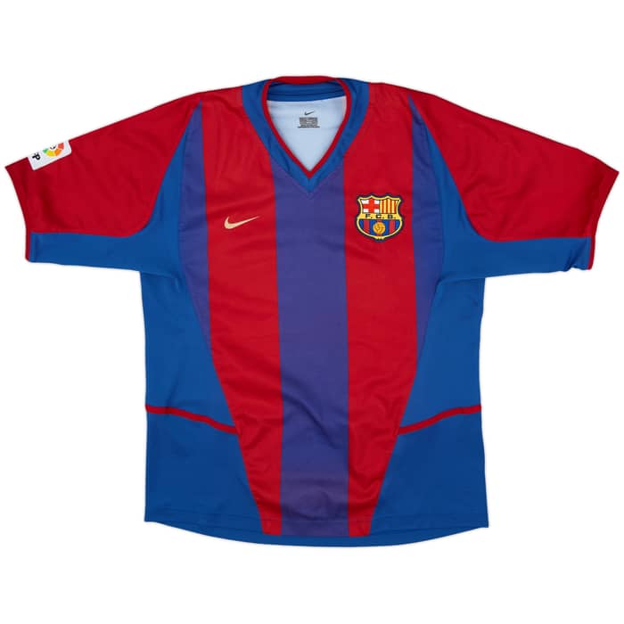 2002-03 Barcelona Home Shirt Riquelme #10 - 8/10 - (S)