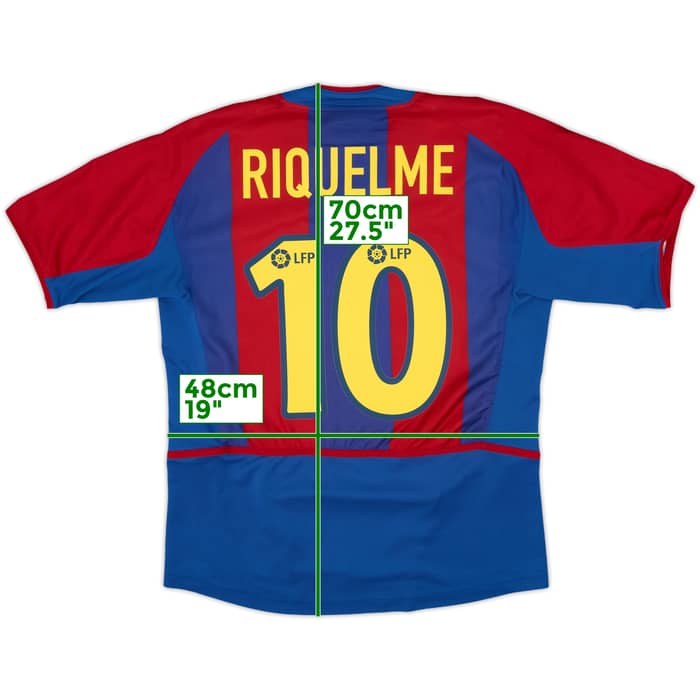 2002-03 Barcelona Home Shirt Riquelme #10 - 8/10 - (S)