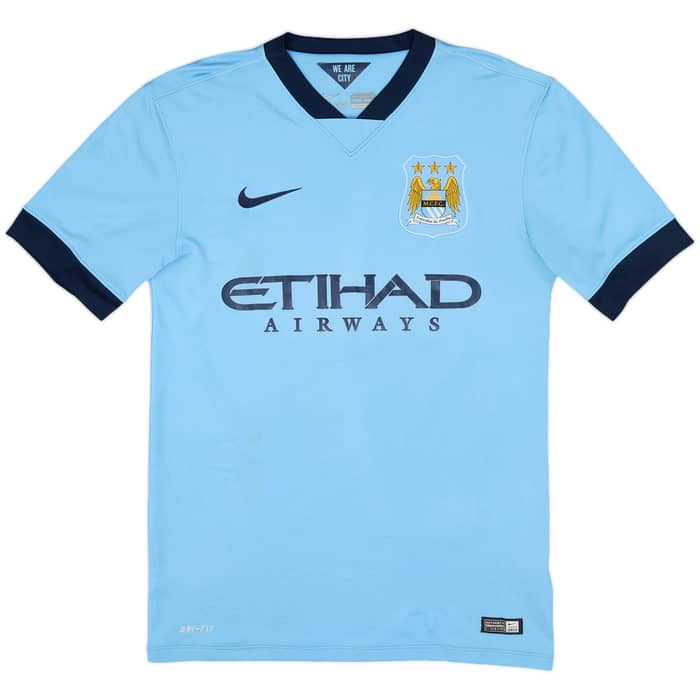 2014-15 Manchester City Home Shirt Silva #21 - 6/10 - (S)