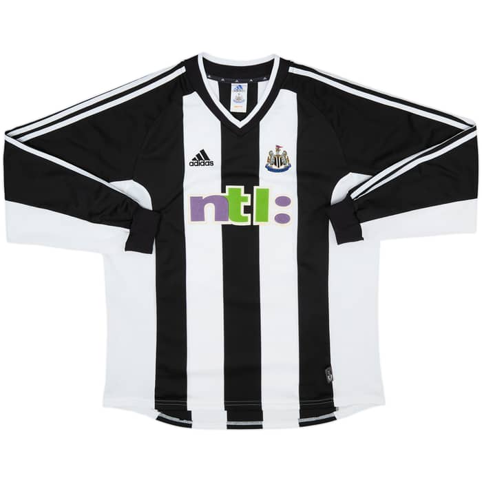 2001-03 Newcastle Home L/S Shirt Shearer #9 - 9/10 - (XL)