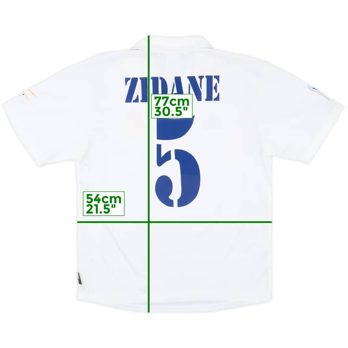 2001 Real Madrid Home Shirt Zidane #5 - 8/10 - (XL)
