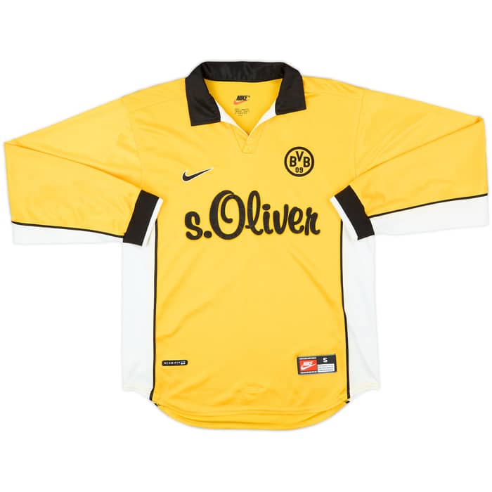 1998-00 Borussia Dortmund Home L/S Shirt - 8/10 - (S)