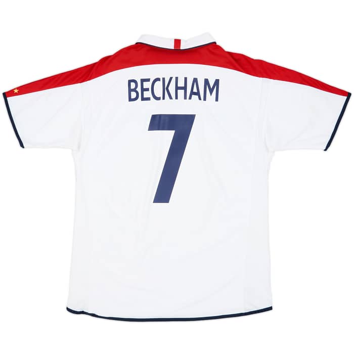 2003-05 England Home Shirt Beckham #7 - 6/10 - (XL)