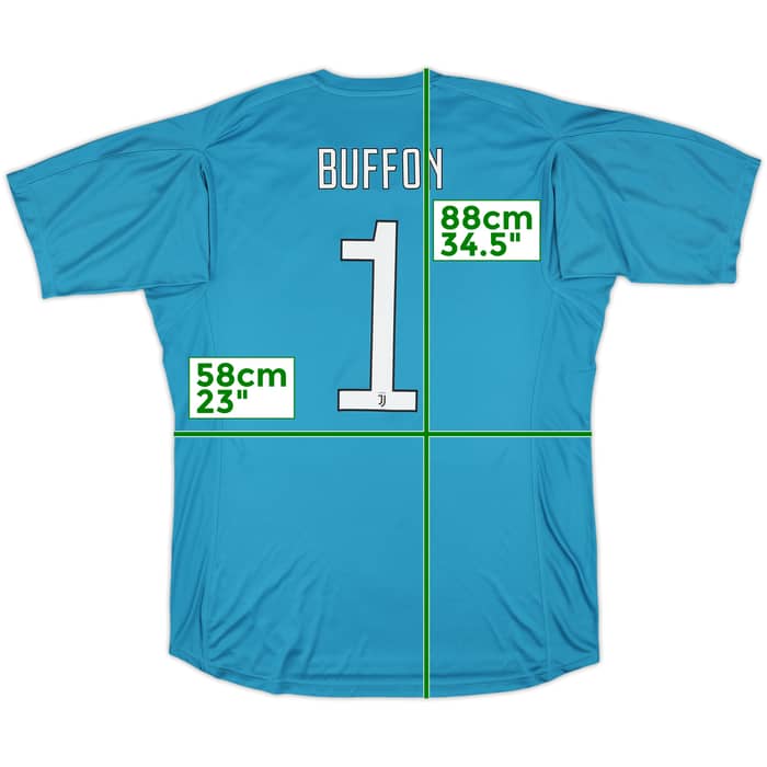 2017-18 Juventus GK S/S Shirt Buffon #1 - 9/10 - (XL)