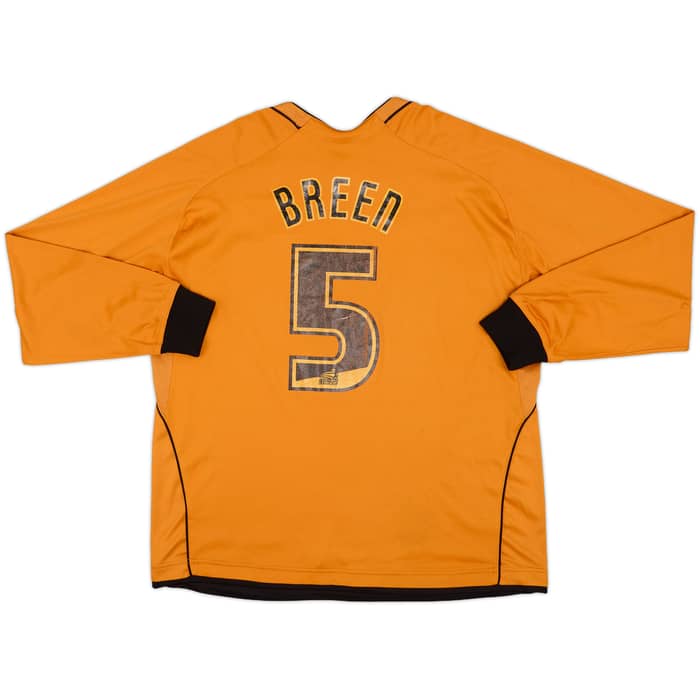 2006-08 Wolves Home L/S Shirt Breen #5 - 6/10 - (XXL)