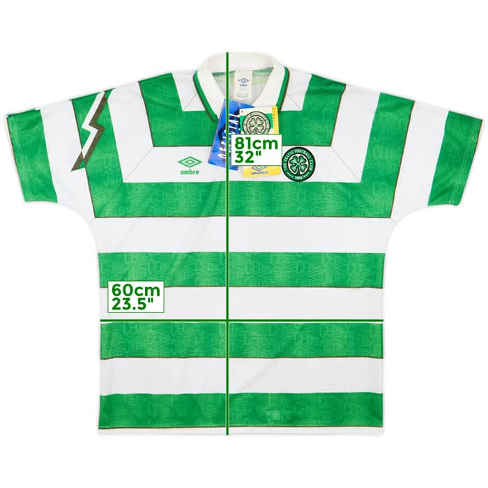1991-92 Celtic Home Shirt (XL)