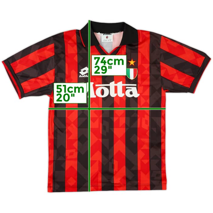 1995-96 AC Milan Home Shirt - 8/10 - (M)