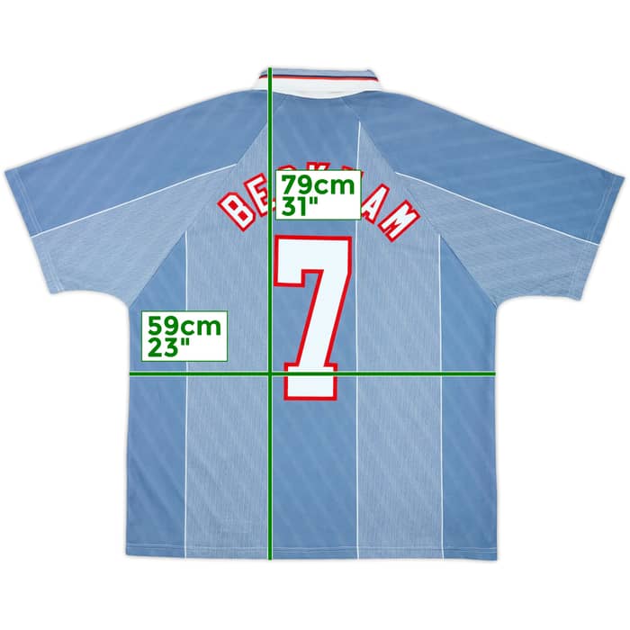 1996-97 England Away Shirt Beckham #7 - 10/10 - (XL)