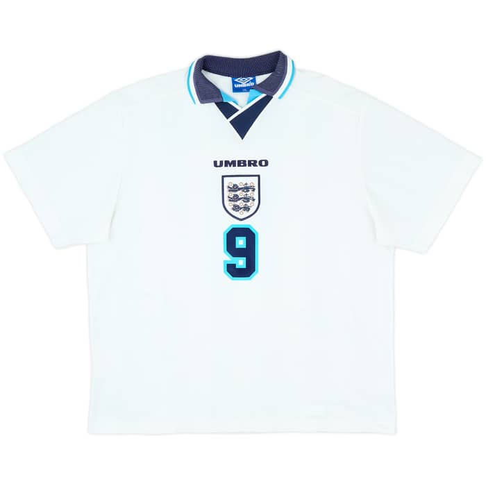 1995-97 England Home Shirt Shearer #9 - 9/10 - (XXL)