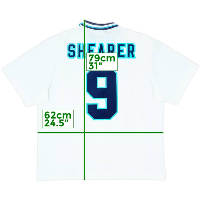 1995-97 England Home Shirt Shearer #9 - 9/10 - (XXL)