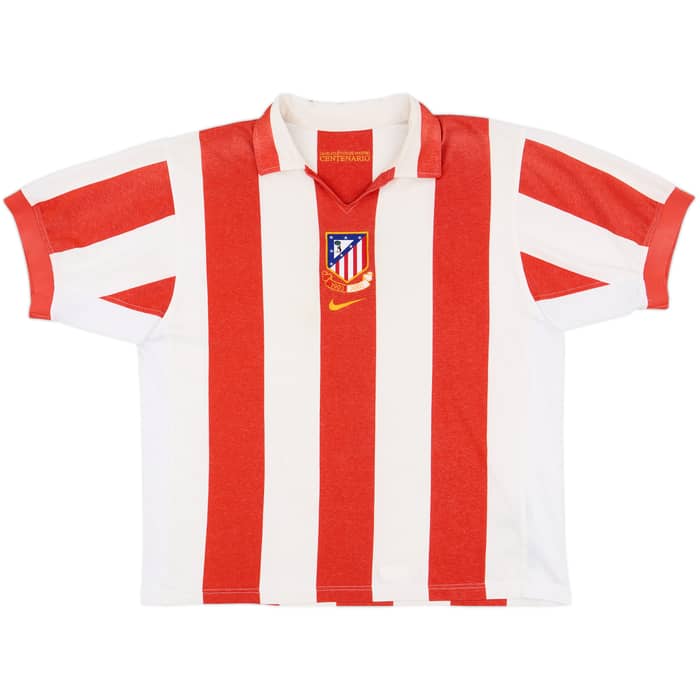 2003-04 Atletico Madrid Centenary Home Shirt - 8/10 - (XL)