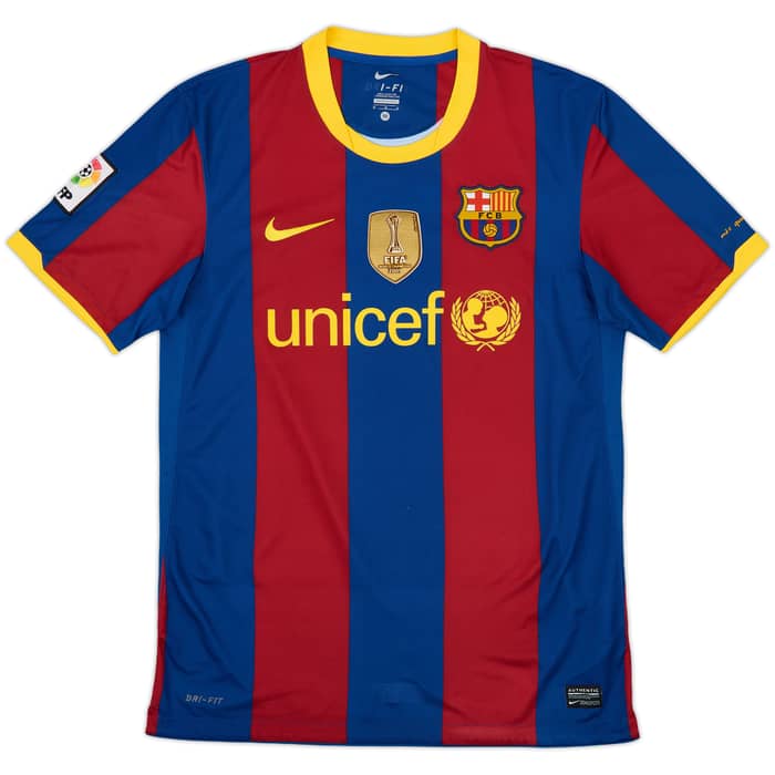 2010-11 Barcelona Home Shirt #7 - 7/10 - (M)