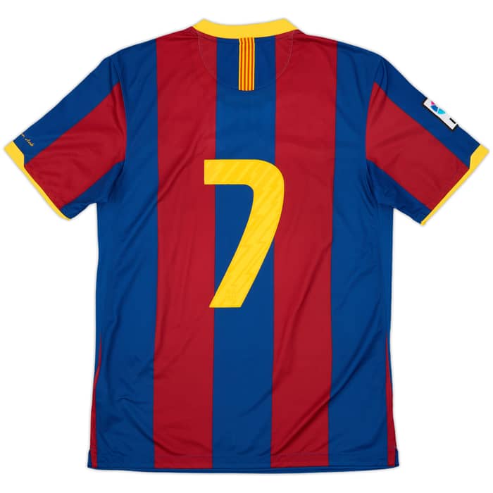 2010-11 Barcelona Home Shirt #7 - 7/10 - (M)