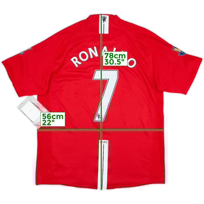 2007-09 Manchester United Home Shirt Ronaldo #7 (L)