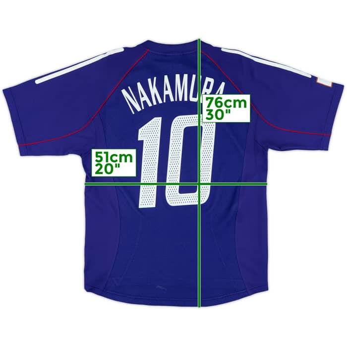 2002-04 Japan Home Shirt Nakamura #10 - 8/10 - (M)
