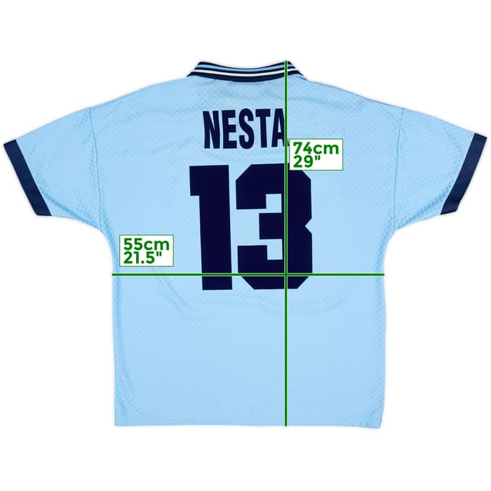 1995-96 Lazio Home Shirt Nesta #13 - 8/10 - (L)