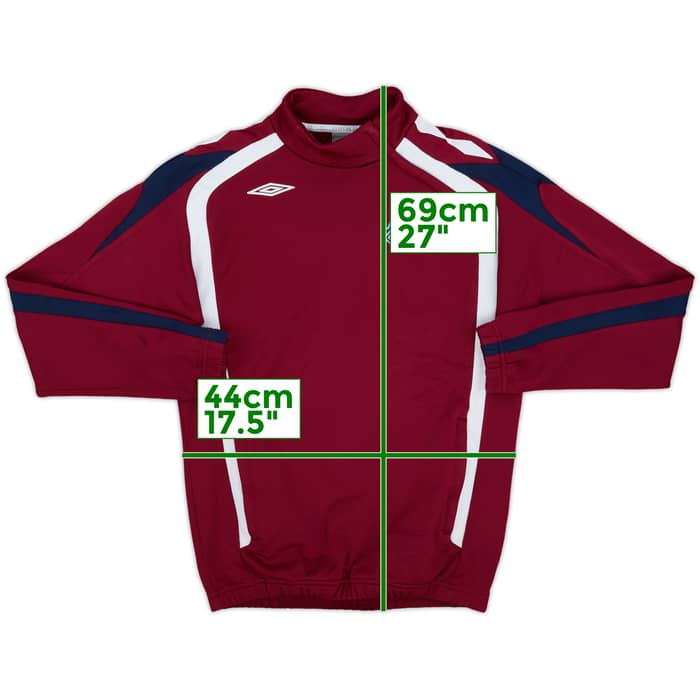 2007-08 West Ham Umbro 1/4 Zip Drill Top - 8/10 - (XL.Boys)
