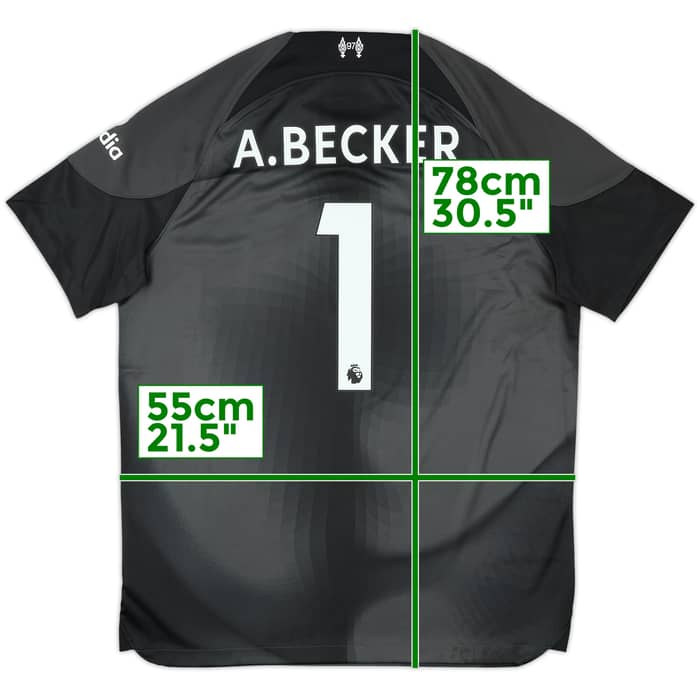 2022-23 Liverpool GK S/S Shirt A.Becker #1 - 10/10 - (L)