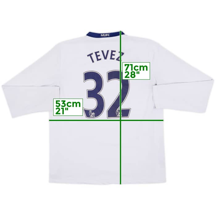 2008-10 Manchester United Away L/S Shirt Tevez #32 - 4/10 - (M)
