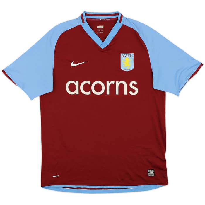 2008-09 Aston Villa Home Shirt Milner #8 - 7/10 - (L)