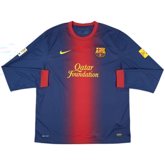 2012-13 Barcelona Home L/S Shirt Messi #10 - 8/10 - (XL)