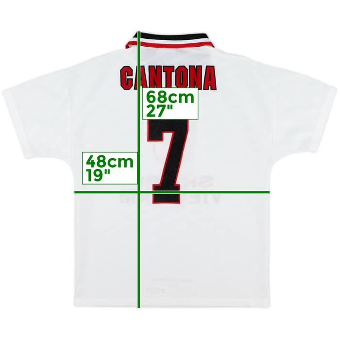 1996-97 Manchester United Away Shirt Cantona #7 - 7/10 - (XL.Boys)