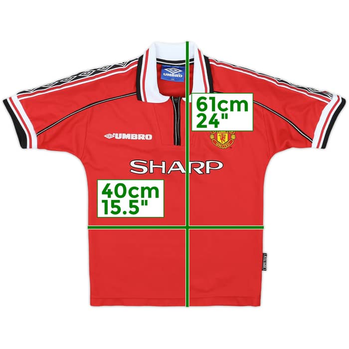 1998-00 Manchester United Home Shirt - 8/10 - (S.Boys)