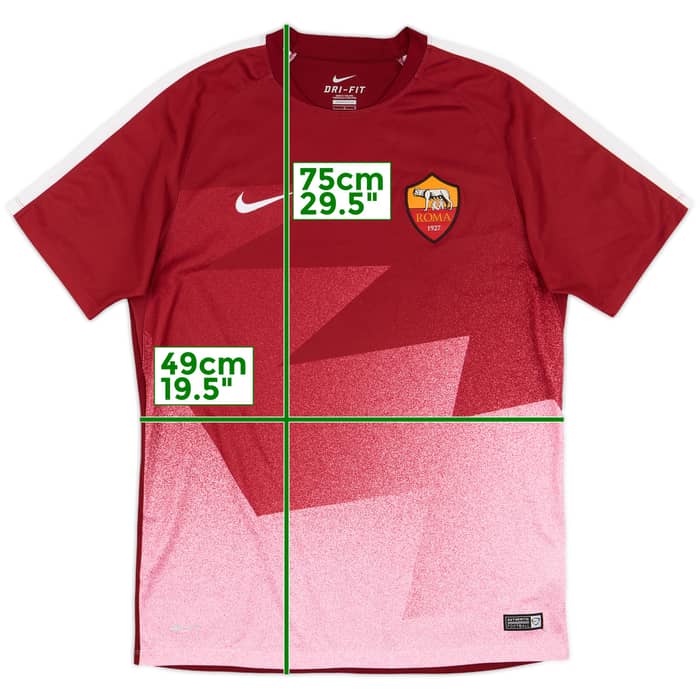 2015-16 Roma Nike Training Shirt - 8/10 - (L)