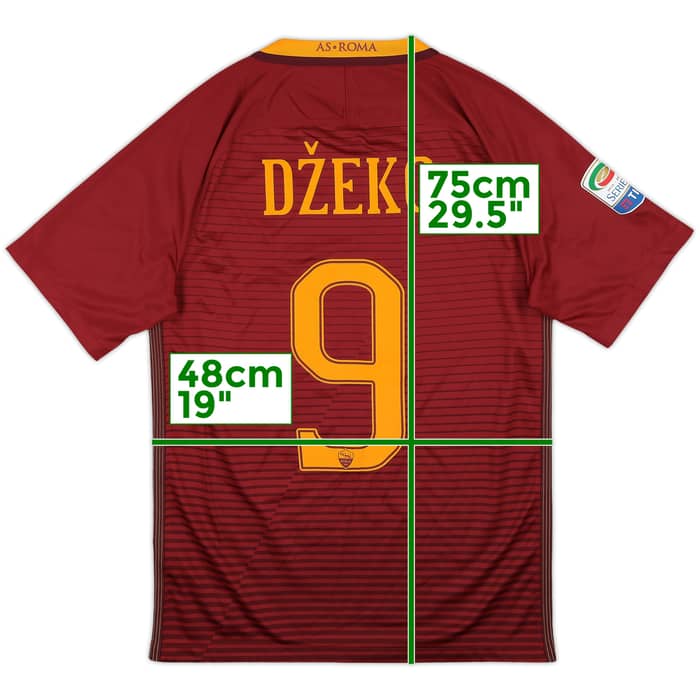 2016-17 Roma Home Shirt Dzeko #9 - 9/10 - (S)