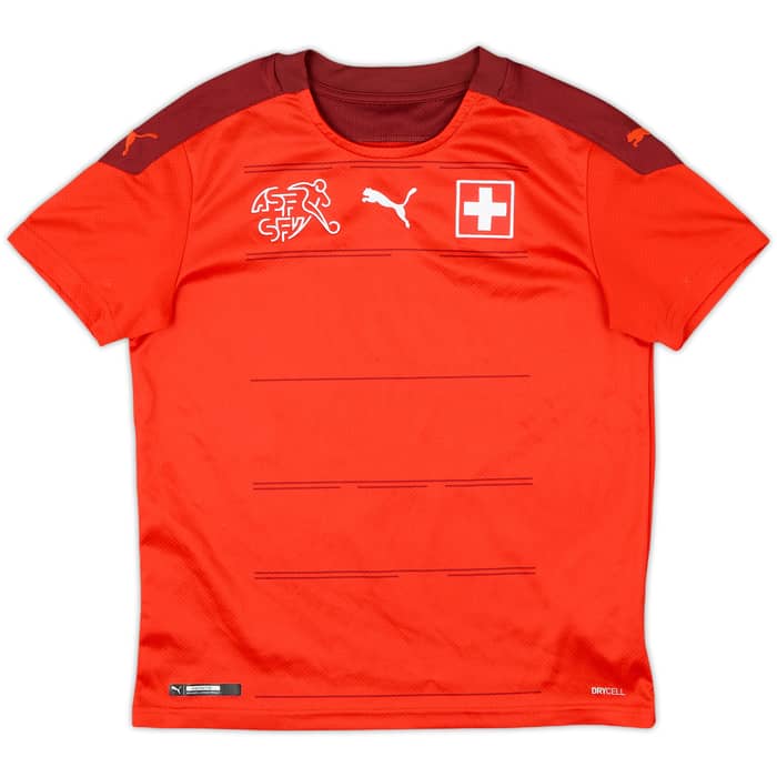 2020-21 Switzerland Home Shirt - 9/10 - (M.Boys)