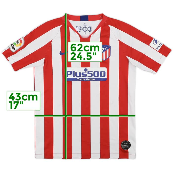 2019-20 Atletico Madrid Home Shirt - 7/10 - (L.Boys)