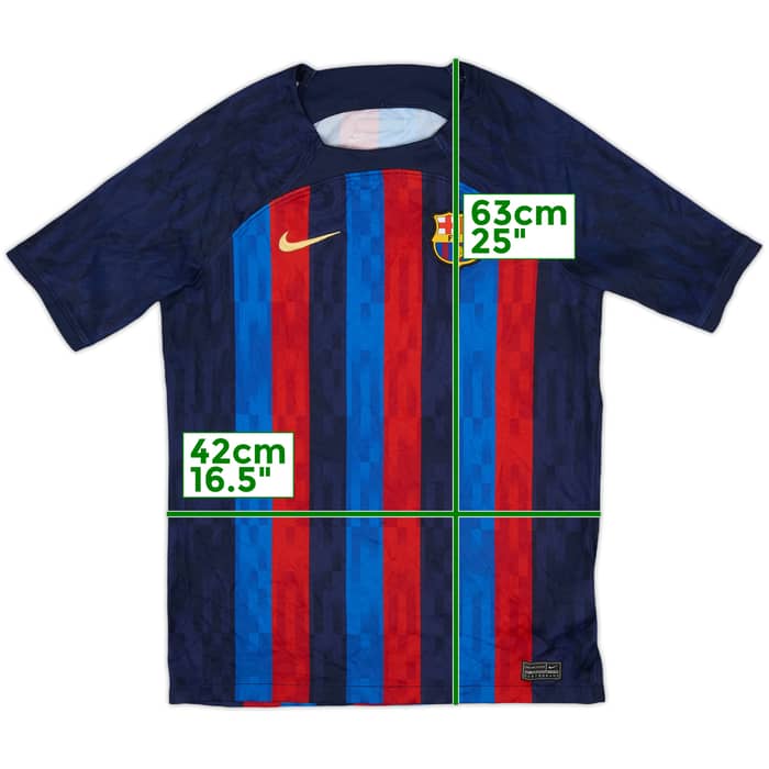 2022-23 Barcelona Home Shirt - 9/10 - (XL.Boys)