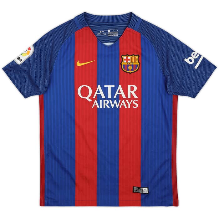 2016-17 Barcelona Home Shirt Messi #10 - 8/10 - (M.Boys)
