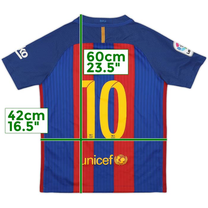 2016-17 Barcelona Home Shirt Messi #10 - 8/10 - (M.Boys)