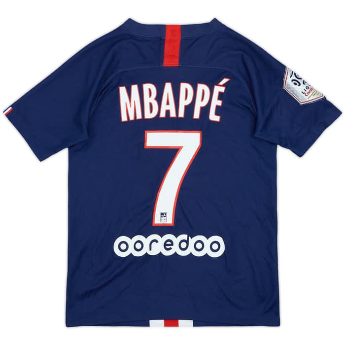 2019-20 Paris Saint-Germain Home Shirt Mbappe #7 - 7/10 - (L.Boys)